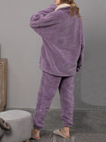 Airchics ensembles pyjama casual maison poilu col revers costume deux pièces femme enceinte