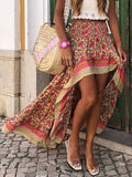 Airchics jupe imprimé fleurie court devant longue derriere bohème femme été multicolore