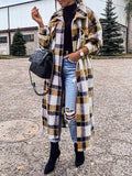 Airchics mi-longue surchemise carreaux boutonnage poches vintage femme veste