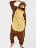 Airchics pyjama kigurumi animaux ours brun polaire mignon femme combinaison