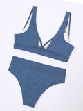 Airchics maillot de bain bretelle 2 pièces taille haute mode femme bikini