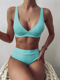 Airchics maillot de bain bretelle 2 pièces taille haute mode femme bikini