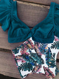 Airchics maillot de bain fleurie volantée 2 pièces vintage femme bikini
