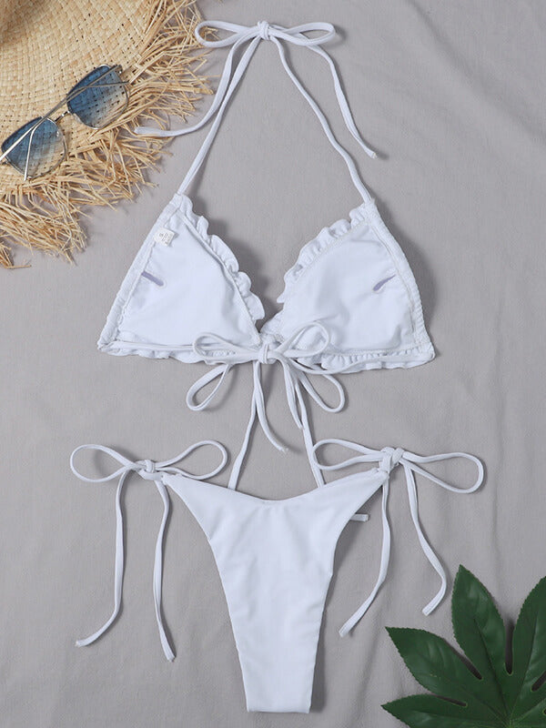 Airchics bikini aléatoire avec plis maillot de bain femme blanche