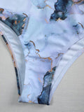 Airchics maillot de bain tie and dye 2 pièces bretelle décontracté femme tankini gris