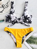 Airchics maillot de bain tropicale noeud papillon 2 pièces femme bikini