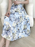 Airchics jupe longue trapèze imprimé à fleurie vintage femme