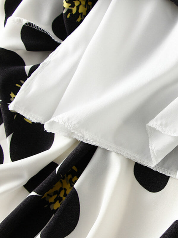 Airchics jupe longue trapèze imprimé à fleurie fluide mode femme