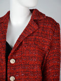 Airchics veste courte en tweed bright wire boutonnage avec poches femme mode noël