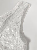 Airchics robe longue sirene jacquard pearl une épaule élégant de mariée princesse blanche