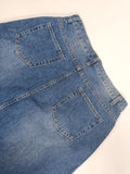 Airchics jupe longue en jean poches taille haute mode femme bleu